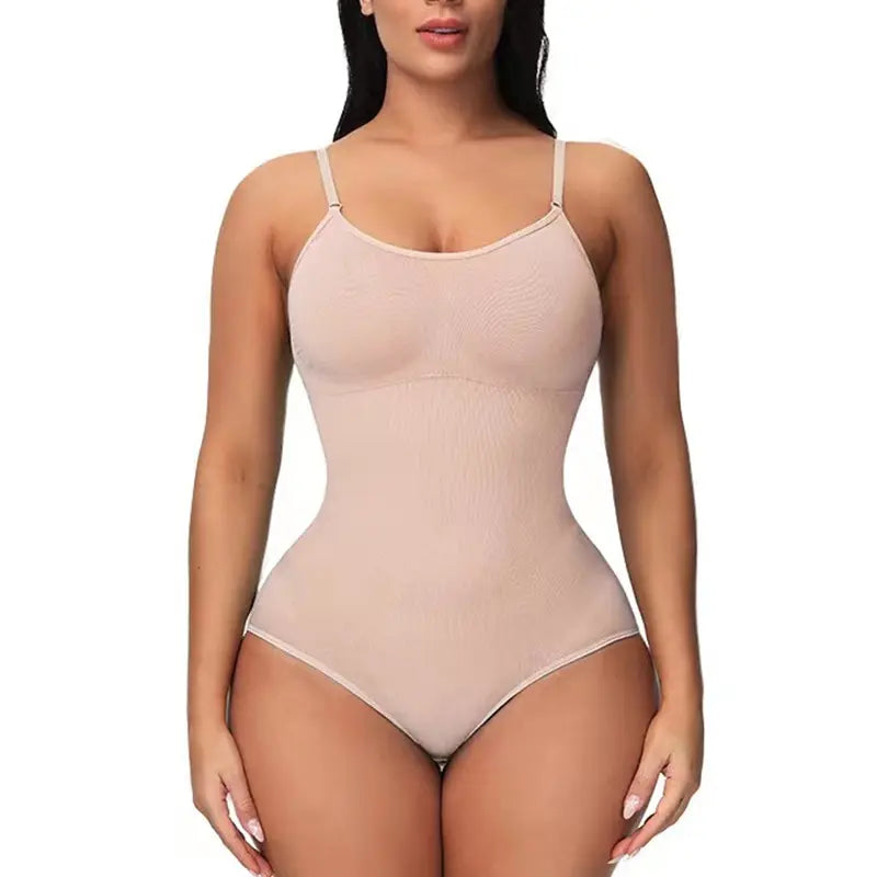 V-Neck Compression Shapewear Bodysuit
