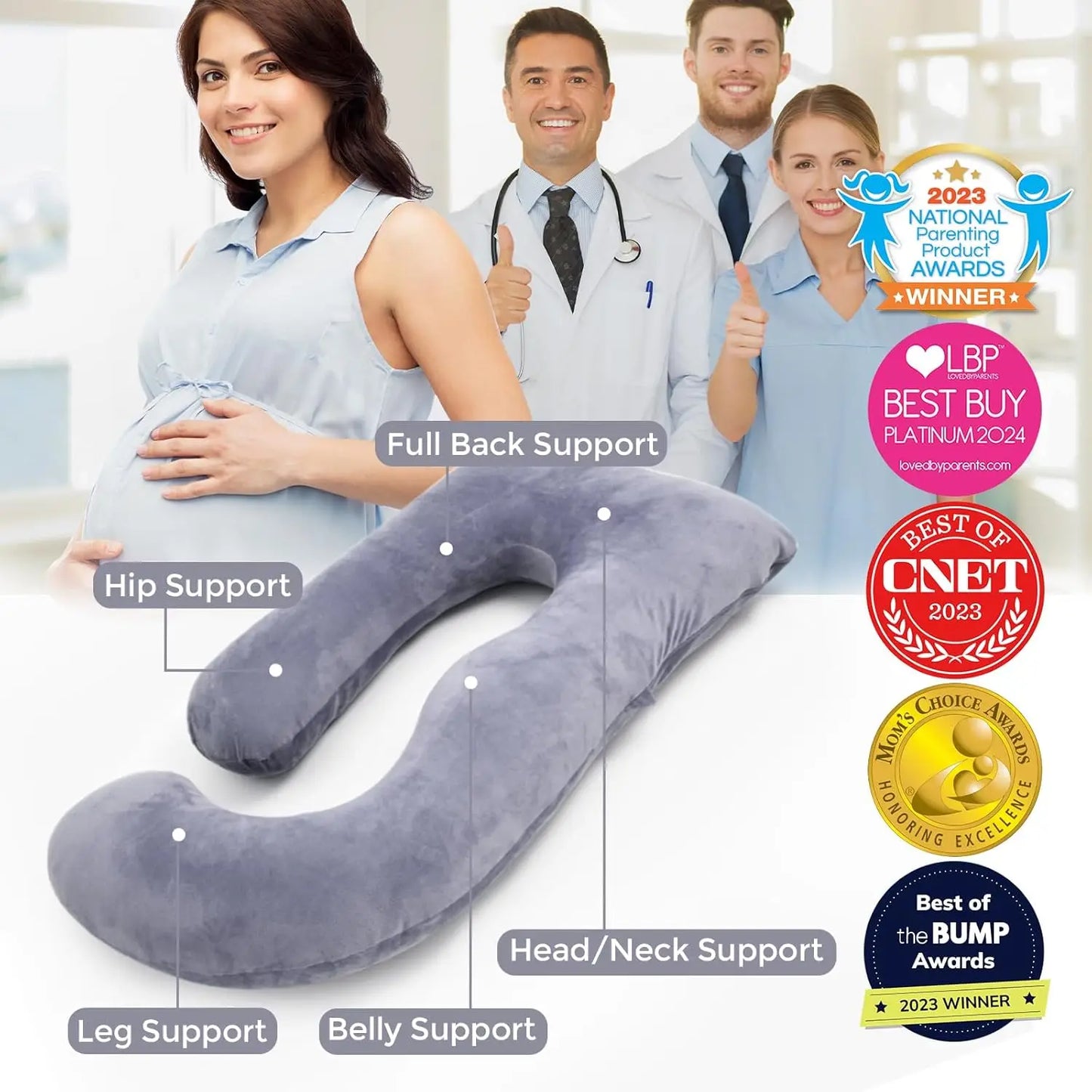 Full Body U-Shaped Pregnancy Pillow