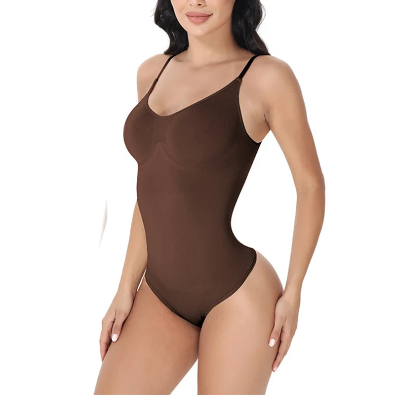 V-Neck Compression Shapewear Bodysuit