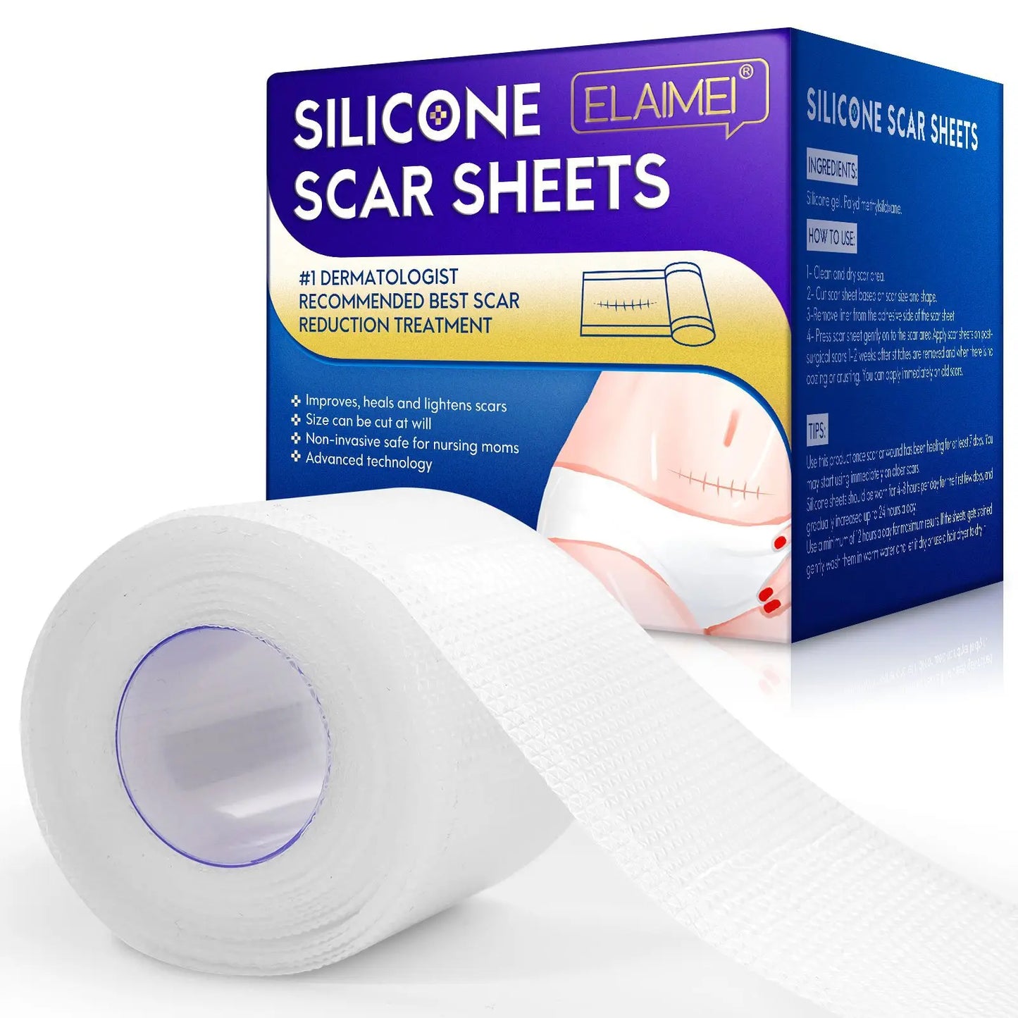Transparent Silicone Scar Care Tape