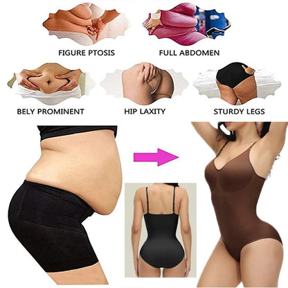 V-Neck Compression Shapewear Bodysuit
