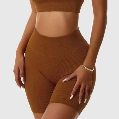 Seamless High-Waist Sports Shorts