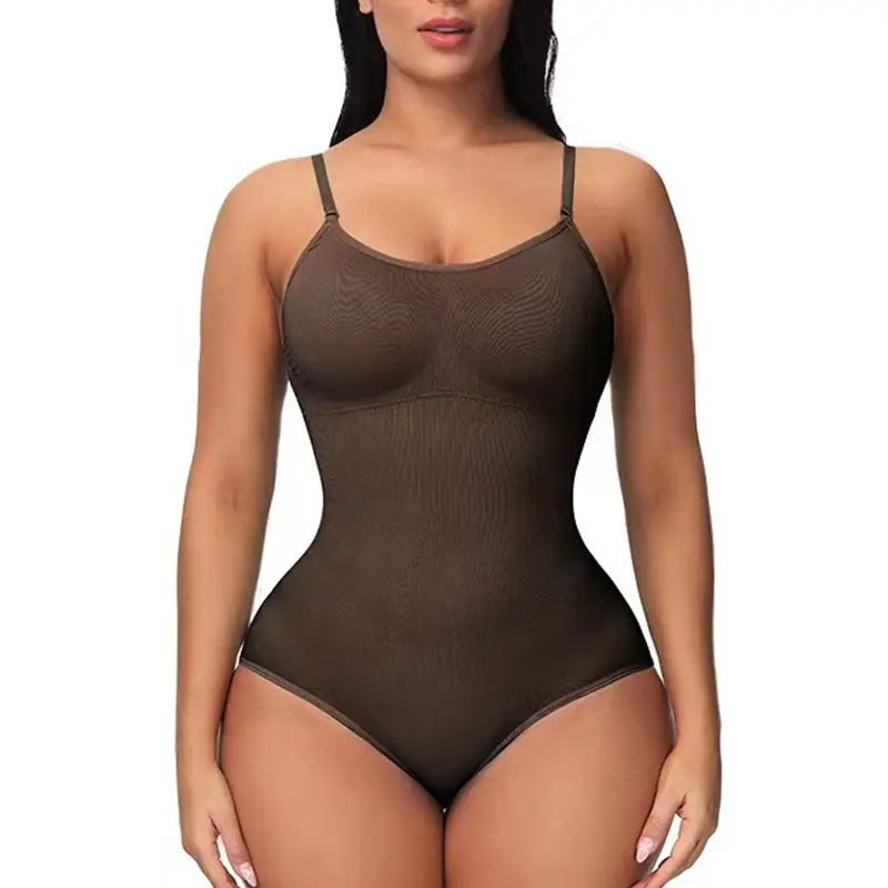 V-Neck Compression Shapewear Bodysuit