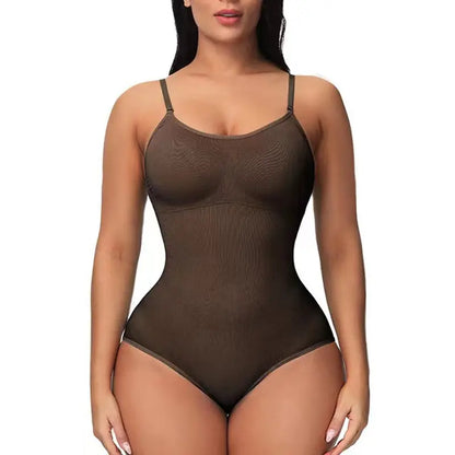 V-Neck Compression Shapewear Bodysuit
