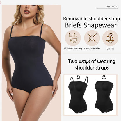 Strapless Compression Shapewear Bodysuit