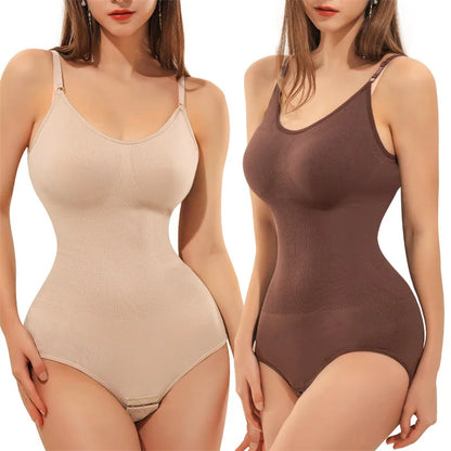 V-Neck Compression Shapewear Bodysuit