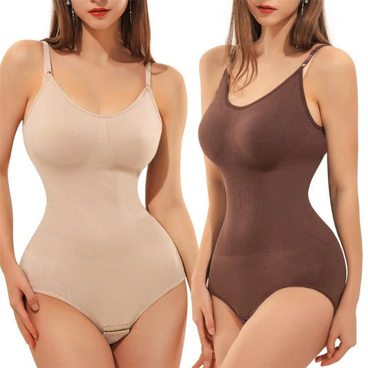 V-Neck Compression Shapewear Bodysuit