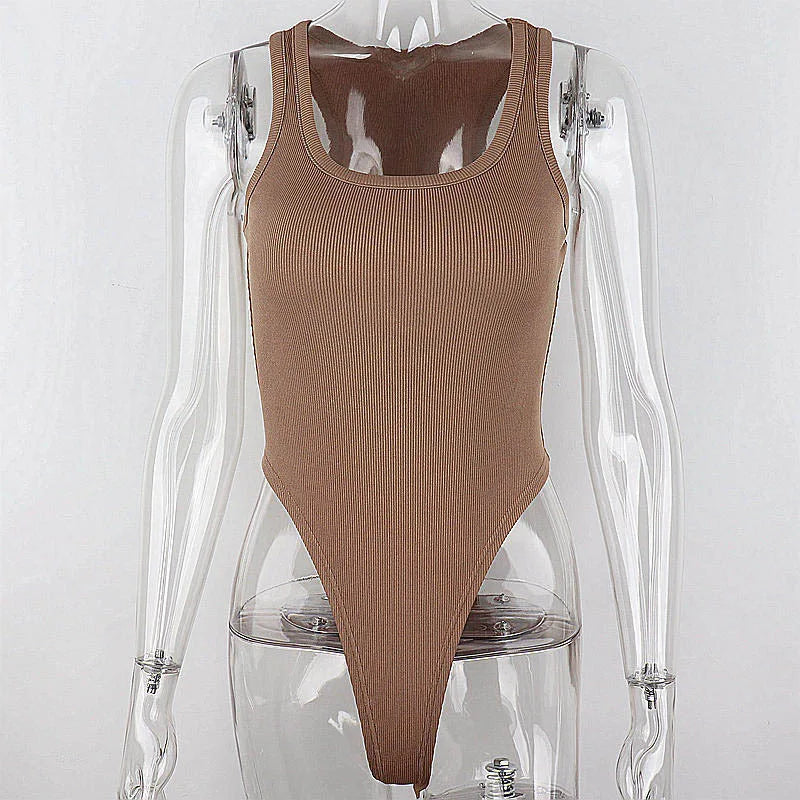Sleeveless Bodycon Knit Bodysuit