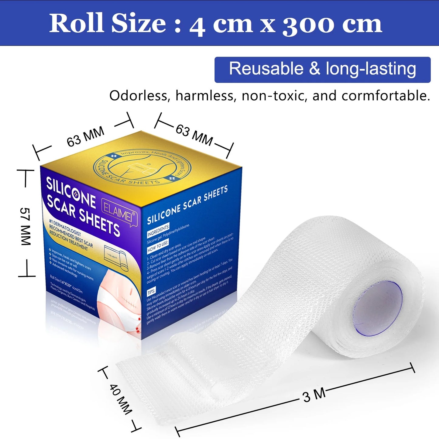 Transparent Silicone Scar Care Tape